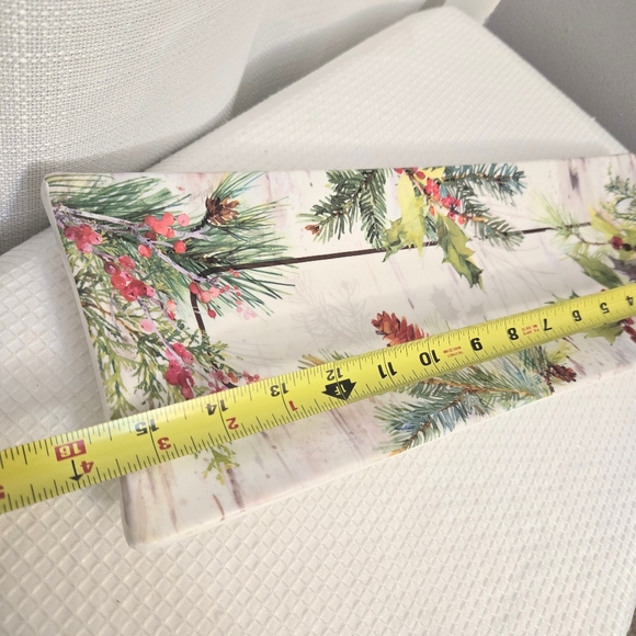 Keller Charles Melamine Christmas Serving Dish Tray Gail Flores Winterland - Picture 7 of 8